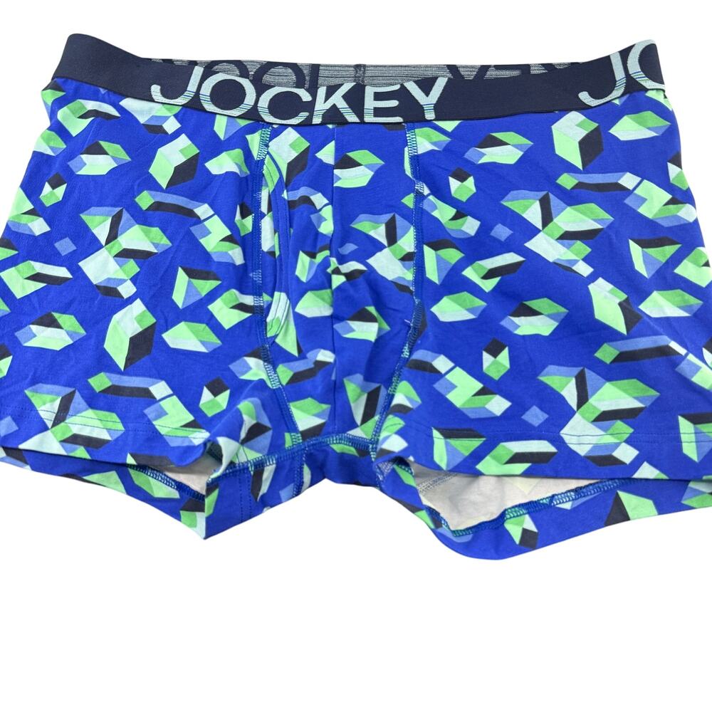 Jockey Men's Underwear ActiveStretch 4" Boxer Brief Geometric Print Size Large